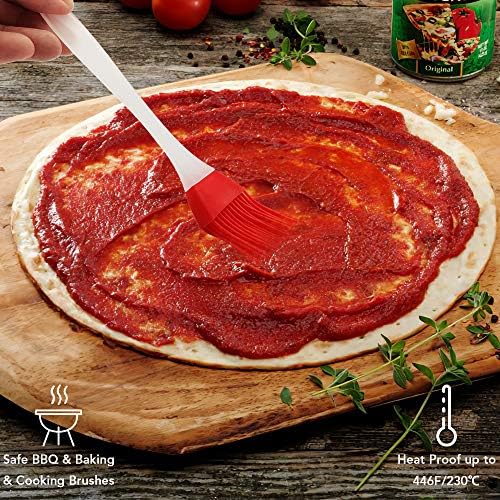 Bicycle Pizza Cutter Wheel, Supuca Stainless Steel Bike Pizza Slicer with BBQ Brush and Stand, Non-Stick Dual Cutting Wheels - Cool Kitchen Gadget Gift