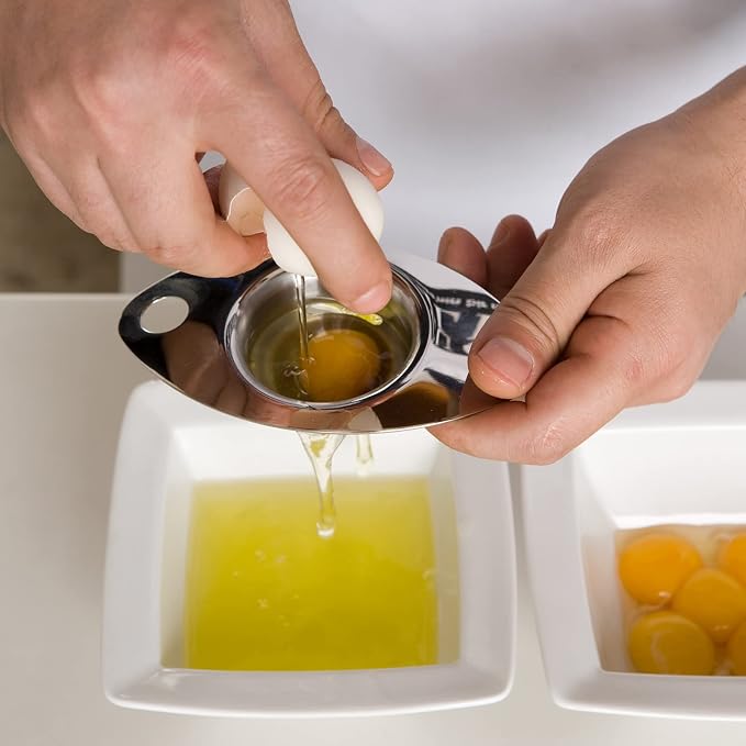 uxcell Egg White Separate Tool Stainless Steel Egg Yolk Separator for Kitchen Cooking Baking