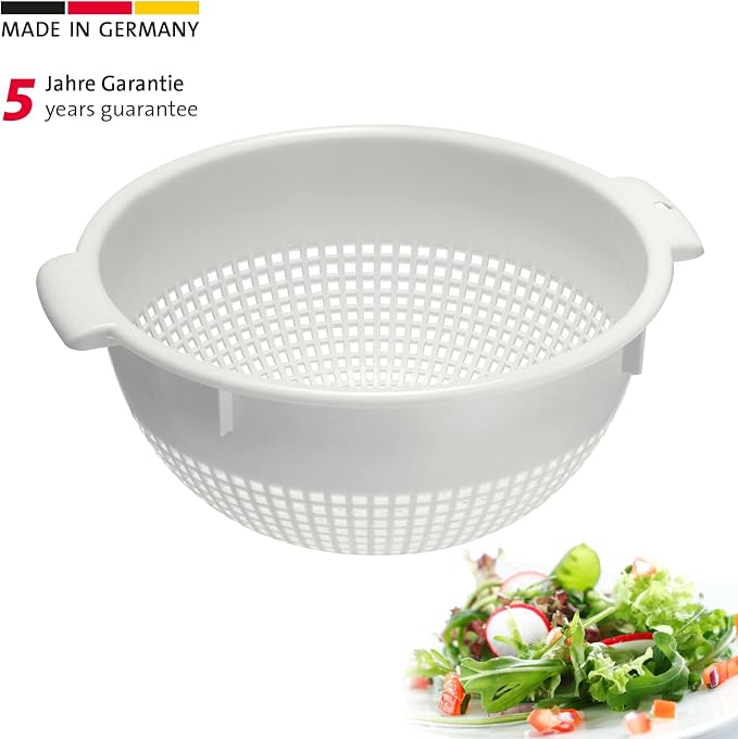 Westmark Colander, with Recessed Handles and Fixing Supports, Plastic, Blanco 21262211