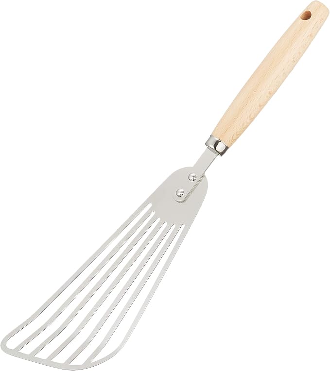 Endoshoji BOL6601 Professional Olive Butter Beater, Stainless Steel, Natural Wood, Made in Japan