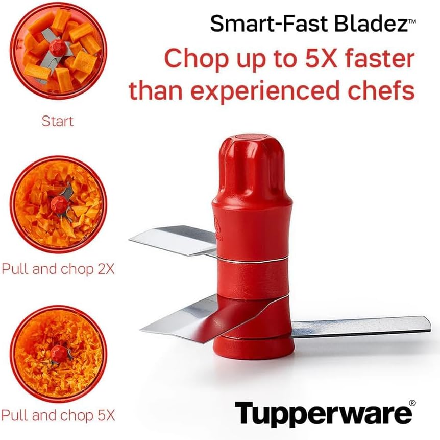 Tupperware Chop 'N Prep Chef in Salt Water Pink/Red