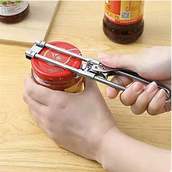 Jar Opener for Weak Hands,Adjustable Stainless Steel Can Opener, Jar Gripper Tight Lid Opener, Kitchen Gadgets, Easy Jar Opener for the Elderly and Children (1Pc)
