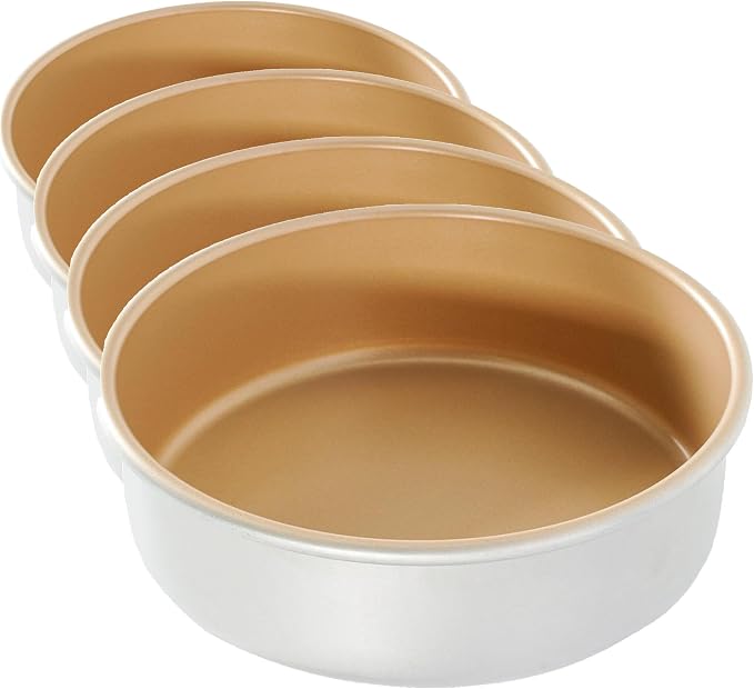 Nordic Ware Naturals Nonstick Round Cake Pan, 8-Inch (Pack of 4)