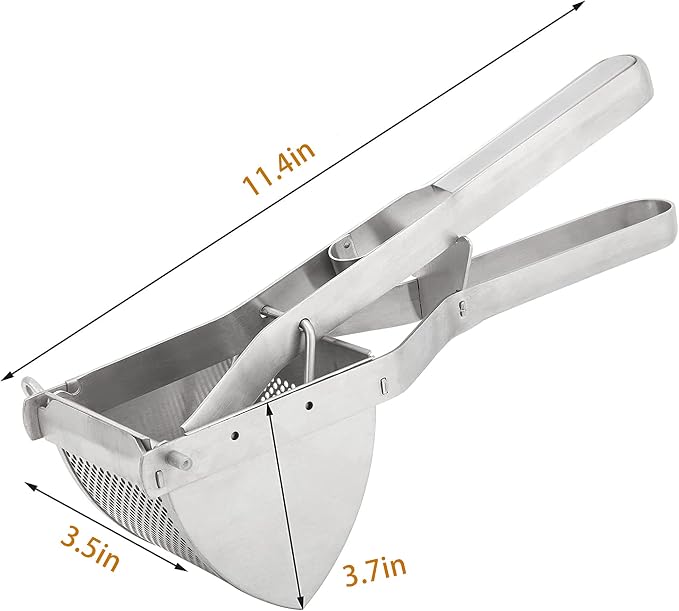 MyLifeUNIT Potato Ricer, Stainless Steel Potato Masher & Squeezer, Extra Large Capacity Ricer for Mashed Potatoes, Ergonomic Comfort Grip