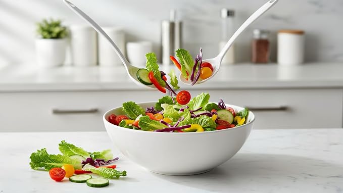 Reston Lloyd 05306M Calypso Basics 100% Melamine, Spoon, White (Pack of 6)