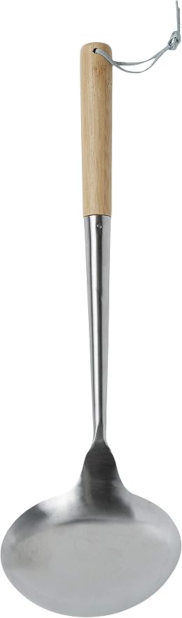 Tablecraft Wok Spoon with Bamboo Handles, 16", Brown