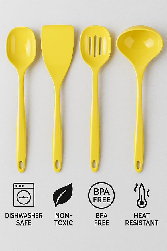 Calypso Basics by Reston Lloyd Melamine Utensil Set, 4-Piece, Turquoise (81702)
