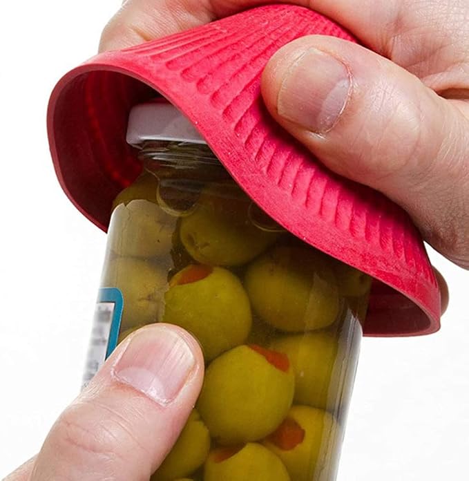 Jar Opener Gripper Pads, Rubber, Bottle Opener Top Rated For Seniors, 3 Pcs | Multi-function Reusable Jar Openers Tool for Weak Hands & Arthritis, Kitchen Gadgets