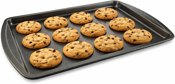 Wee's Beyond 17" X 11" Non-stick Easy Release Medium Bake ware Cookie Sheet Pan, Dark Gray