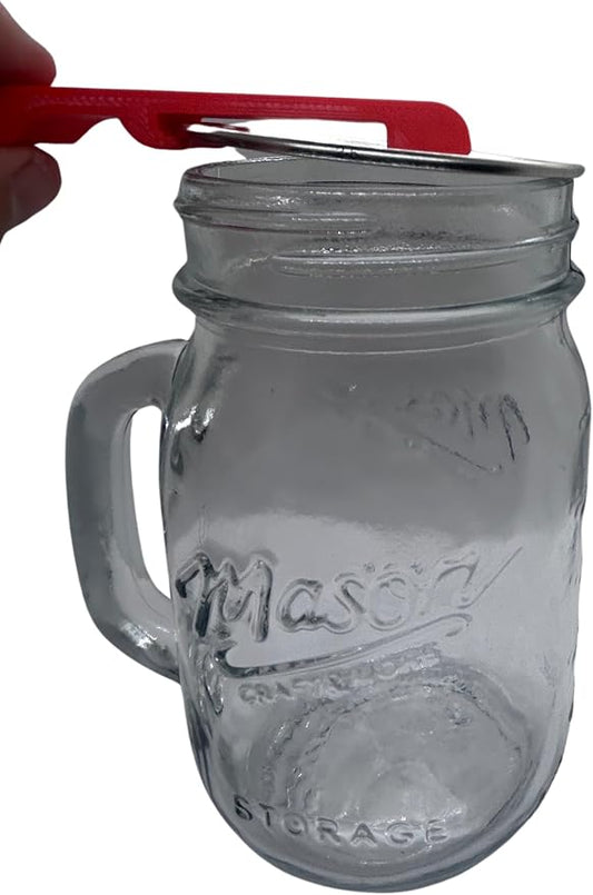 Canning and Mason Jar Opener, Easy Release Vacuum Seal for all lids magnetic (Red)