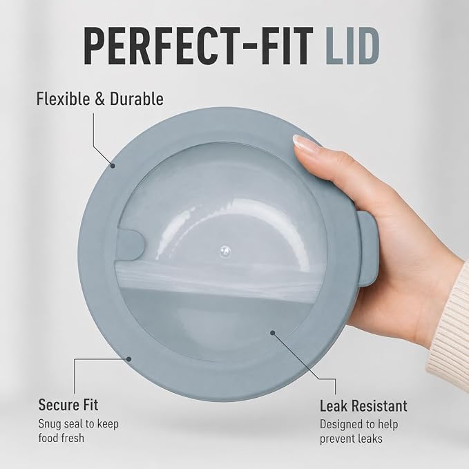 Pera Airtight Mixing Bowls with Lids, 8-Piece BPA-Free Nesting Prep Bowl Set for Kitchen & Food Prep, Large 4200ml Capacity, Microwave & Dishwasher Safe(Blue)