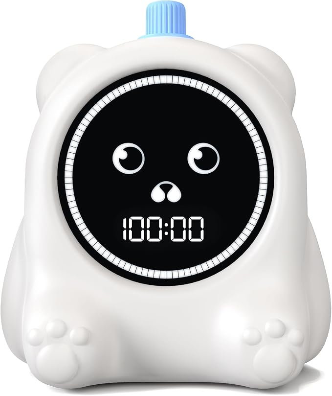 Visual Timer for Kids, 100 Min, Rechargeable Countdown Timers, Adjustable Sound Alert, Adjustable Brightness, Productivity Timers for ADHD, Silent Operation, Desk Time Management Tool for Toddler