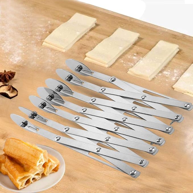 Fdit Folding Stainless Steel Pizza Roller Cutter Wheel Pastry Kitchen bakery Tool