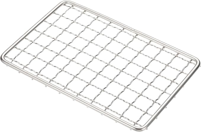 uxcell Cooling Racks, 3.9" x 5.9" Stainless Steel Barbecue BBQ Grill Net Mesh Rack Grate for Cooking, Roasting, Grilling, Oven & Dishwasher Safe, Silver