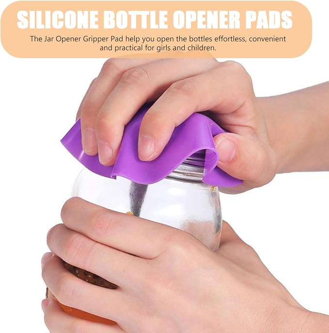 5 Pack Jar Opener Pads Silicone Gripper Pads for Opening Jars and Bottles Non Slip Jar Lid Remover Also Use as Cup Coasters 4.88 X 4.88 X 0.03 in for Kitchen