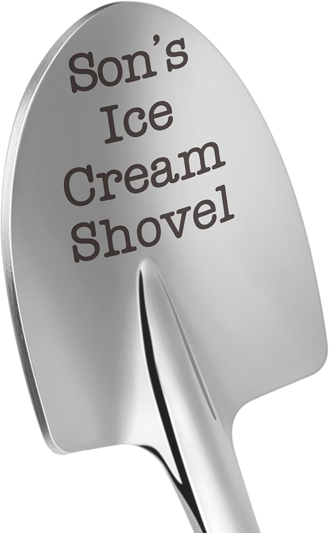 Son's Ice Cream Shovel Spoon - Son Gifts from Mom Dad, Funny Christmas White Elephant Gifts for Son, Sons Birthday Father's Day Present Valentines Easter Gift for Teen Boys Adult Graduation Gift 2026