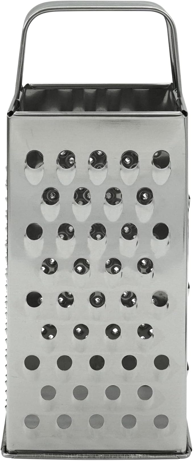 Fackelmann 4 Sided Universal Grater, Box Grater, Stainless Steel, 23.5x10.5x8cm, Silver