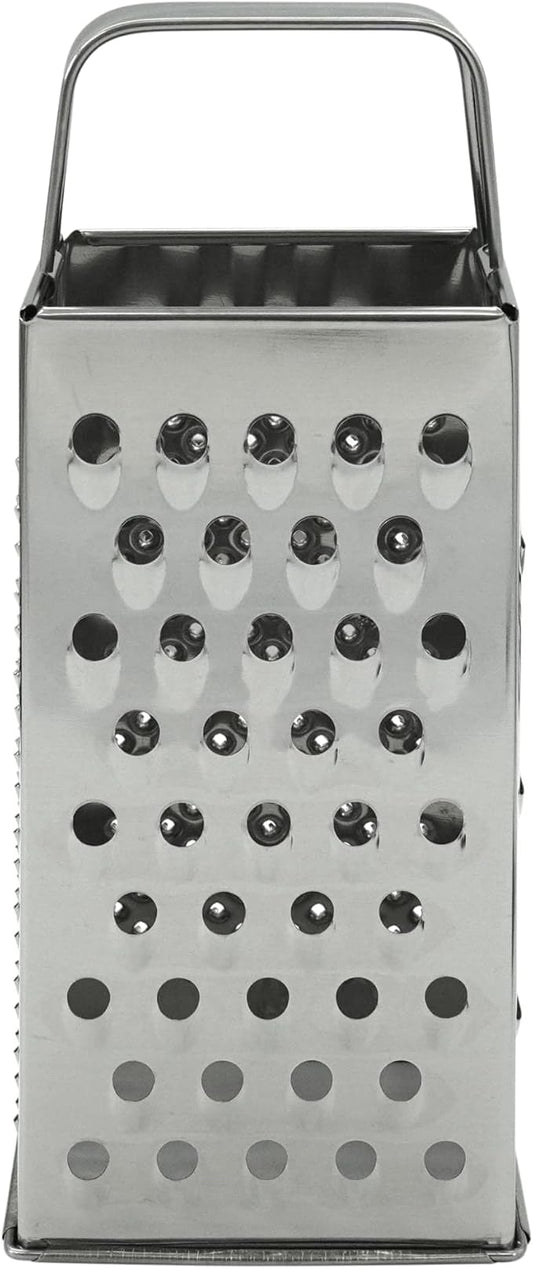 Fackelmann 4 Sided Universal Grater, Box Grater, Stainless Steel, 23.5x10.5x8cm, Silver