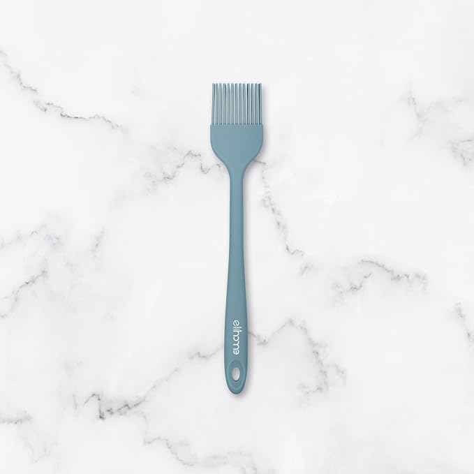 Mini Silicone Basting Pastry Brush, Cooking Brush for Oil Sauce Butter Marinades, Food Brushes for BBQ Grill Kitchen Baking, Baster Brushes Food Grade, Slate Teal Grey