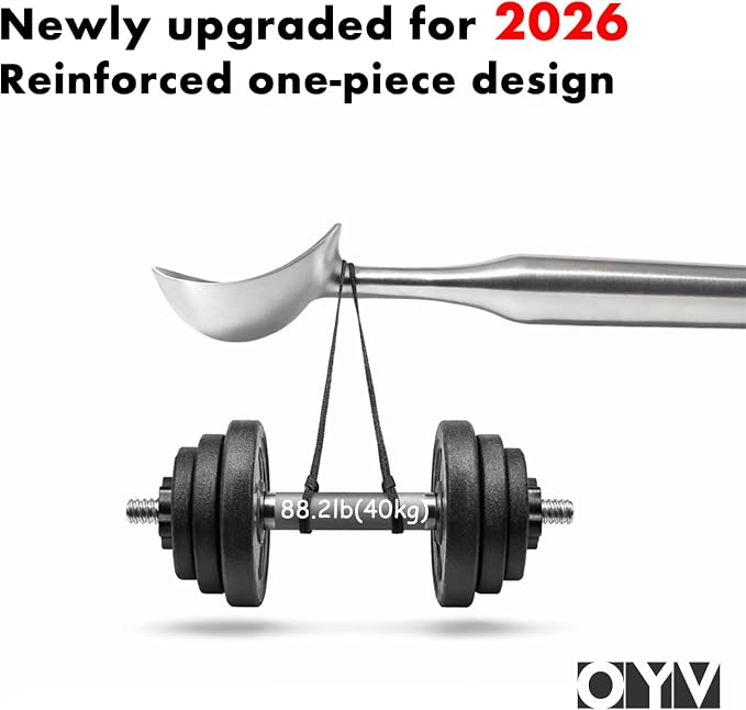 OYV 304 Stainless Steel Ice Cream Scoop, Ergonomically Designed Handle for Comfort, Heavy Duty Ice Cream Scooper, One-Piece Design Ice Cream Scoops, Dishwasher Safe