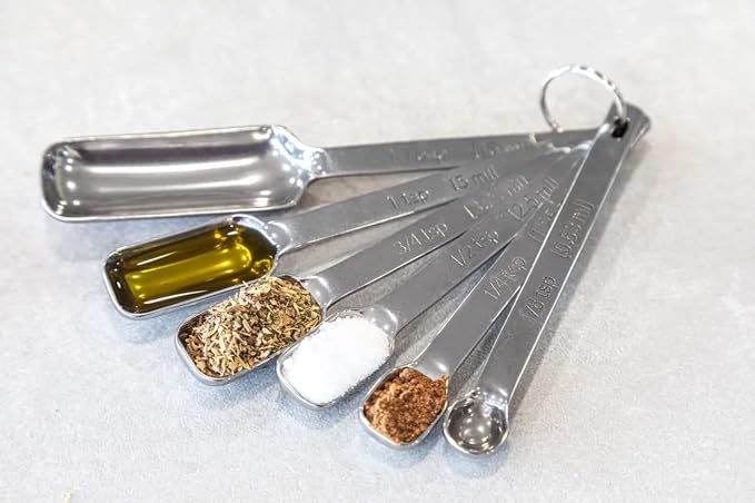 MASTER CLASS - 6-in-1 Milliliter Rectangular Measuring Spoon, Stainless Steel