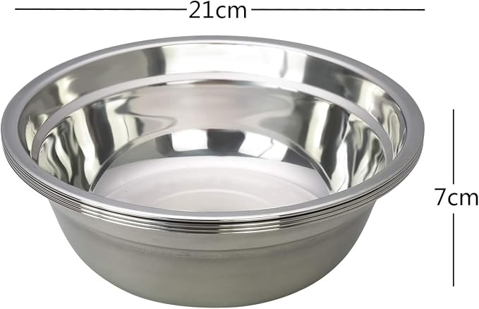 Metal Mixing Bowls, Stainless Steel Serving Bowl, Set of 4