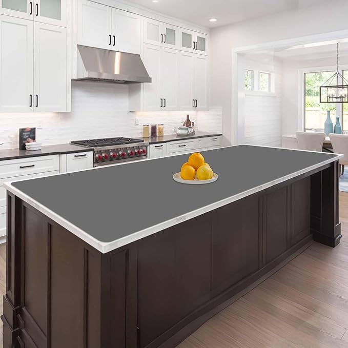 78.7"x23.6"(200cmx60cm) Large Silicone Mats for Countertop, Heat Resistant Mat, Waterproof Nonslip Silicone Kitchen Counter Mat, Nonstick Table Placemat, Multipurpose Mat, Dark Gray