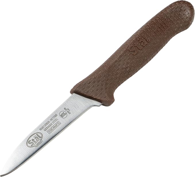 Winco 3-1/4" Paring Knives, Brown PP Hdl, 2pcs/pk