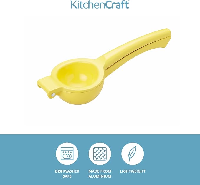 KitchenCraft Carded Lemon Squeezer, Yellow, 22.2 x 7.5 x 4.5cm