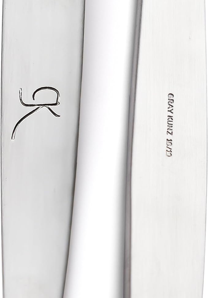 3-PCS Kunz Spoon | 9 Inch 18/10 Stainless Steel Serving Spoons Set Include Serving Spoon, Slotted and Perforated Spoons (Medium 9 Inch, 3 Pack All Kunz)