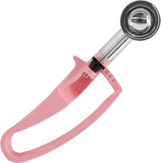 Zeroll 2060 Universal Standard Length EZ Disher Food Portion Control Scoop Designed for Right or Left Hand Use Dishwasher Safe NSF Approved, 1 7/16-Inch, Pink