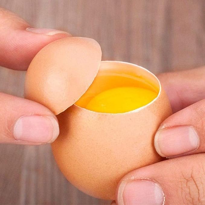 Stainless Steel Egg Cracker Separator, Topper & Opener for Raw, Soft or Hard Boiled Eggs