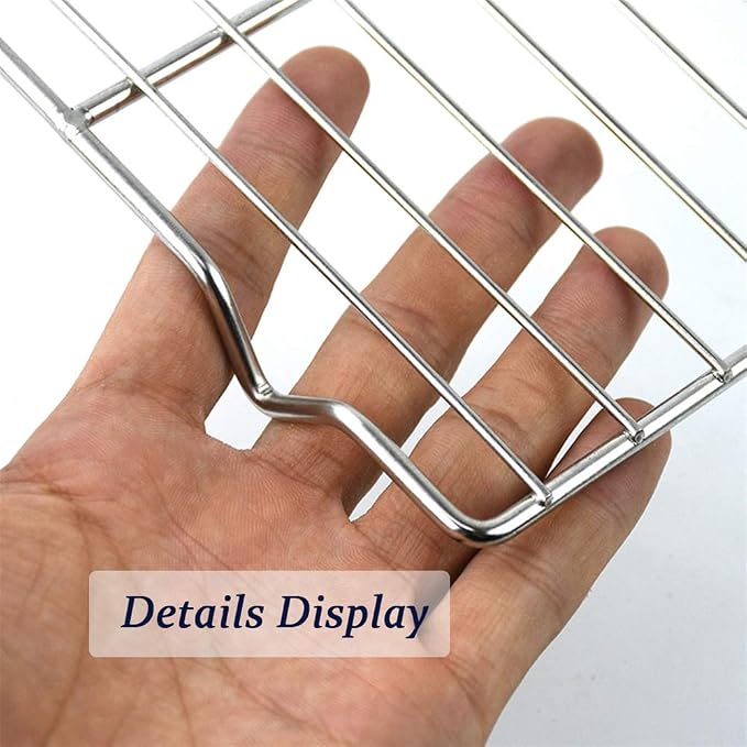 Heavy Duty Baking Rack 6.3"X10.1" Stainless Steel Cooling Rack Oven Safe Fits Air Fryer/Stockpot/Instant Pot/Pressure Cooker, Rust Free Rectangle Canning Rack (6.3"X10.1",25.7X16cm)