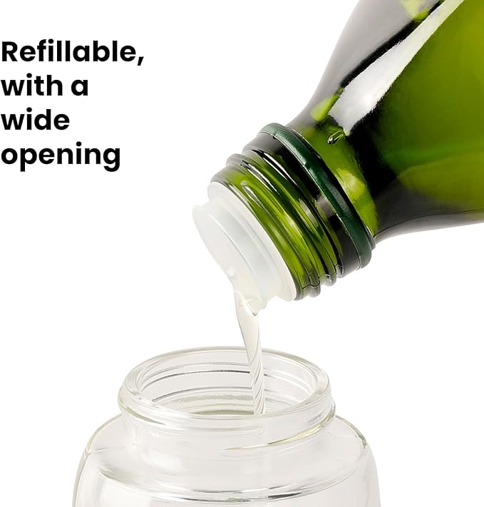 Mistifi Oil Sprayer for Cooking, 150ml Glass Olive Oil Sprayer, Fine Mist Spray Bottle for Air Fryer, Nonstick Frying, Salad, BBQ, Refillable Kitchen Oil Spray (PS88705)