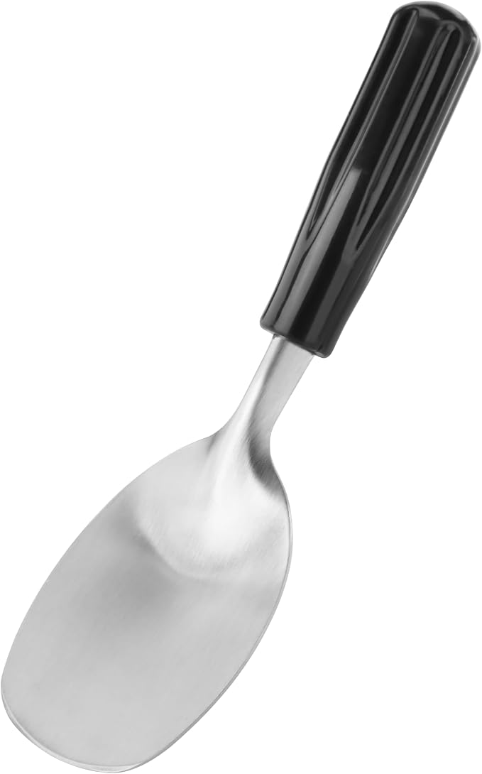 New Star Foodservice 34363Commercial-Grade Stainless Steel 18/8 Espresso Frothing and Ice Cream Spade with Bakelite Handle, Silver