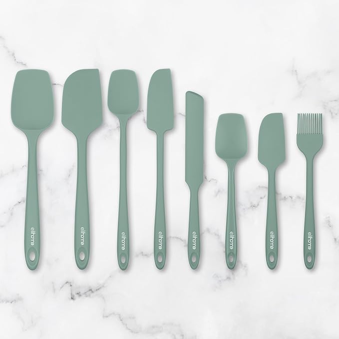 Mini Silicone Basting Pastry Brush, Cooking Brush for Oil Sauce Butter Marinades, Food Brushes for BBQ Grill Kitchen Baking, Baster Brushes Baste Pastries Cakes Meat Desserts, Food Grade, Sage