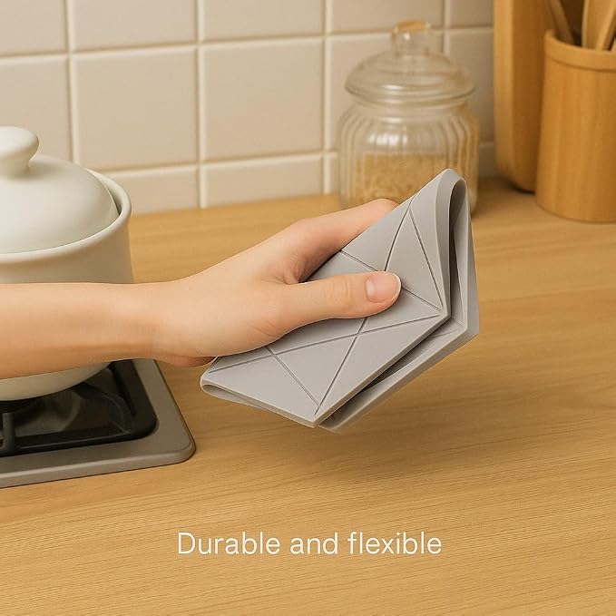 Silicone Hexagon Trivet Mats, 4-Pack – Heat-Resistant Hot Pads for Pots, Pans & Dishes – Flexible Non-Slip Kitchen Mats for Countertop, Coasters & Spoon Rests
