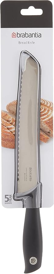 Brabantia Tasty+ Bread Knife, Dark Grey