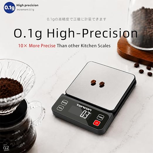 Digital Food Scale for Kitchen & Baking, 11lb/0.1g High Precision | Digital kitchen scale weighs in grams and ounces, Tare function, Compact and easy-to-clean design ideal for baking, cooking