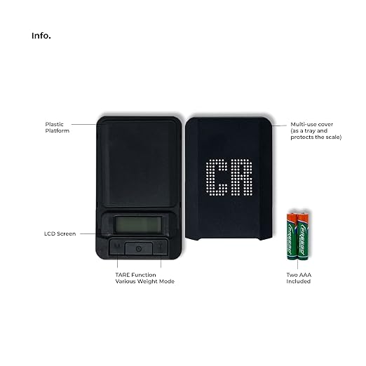 CR Scale Digital Pocket Scale - 1pc Premium Food Scale 600g by 0.1g Digital Grams Scale Weight Scale Kitchen Scale Black Gram Scale Portable Scale Digital Food Scale (JDS-M600) (Battery Included)