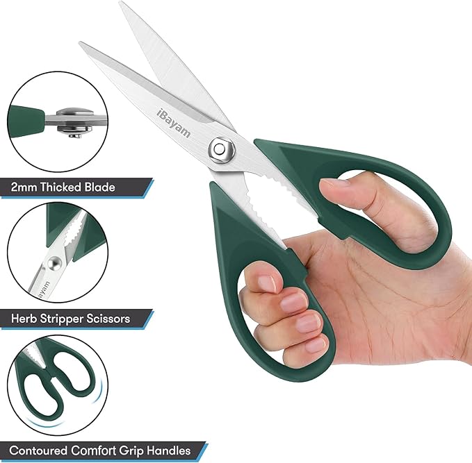 Gifts for Dad from Daughter Son, BEST DAD Tool Shears, Kitchen Scissors All Purpose Heavy Duty Meat Scissors Poultry Shears, Dishwasher Safe Stainless Steel Utility Scissor