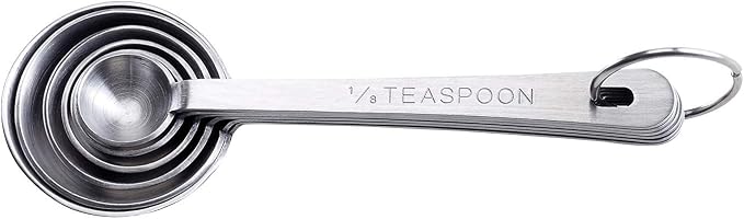 Mrs. Anderson’s Baking Measuring Spoons, 6-Piece Set, Heavyweight 18/8 Stainless Steel