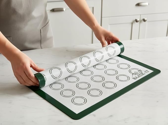 Silicone Baking Mats Set – 3 Pcs, Non-Stick Reusable, Parchment-Free Oven liners (18" x 13" + 15" x 10")
