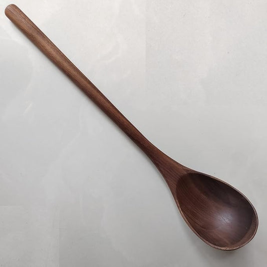 Black Walnut Wooden Ladle - 14" Long Handle, Handmade, Nonstick, Sustainable