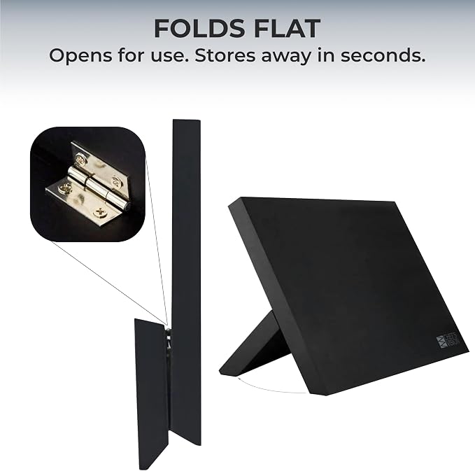 Chef’s Vision Magnetic Knife Block - Black Magnetic Knife Stand for Kitchen Counter - Freestanding Knife Display Holder for Colorful Knives - Modern Kitchen Décor