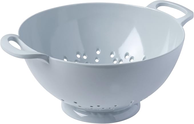 Zeal Melamine Colander Medium Duck Egg Blue (8”/20cm), 26 x 20 x 11 cm