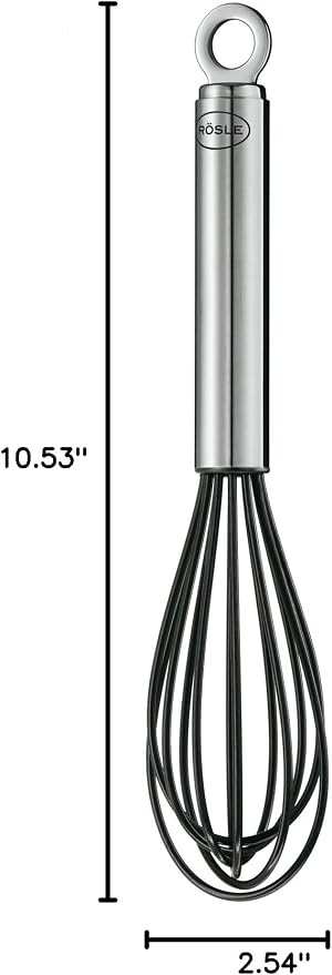 Rösle Stainless Steel & Silicone Balloon Egg Whisk, 6 Wire, 10.6-inch