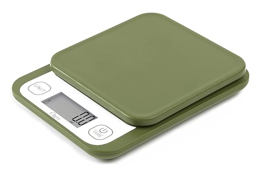 Ozeri® Garden and Kitchen Scale II with 420 Variable Graduation Technology® | Measures most delicate garden herbs and greens at 0.1 g for ingredients under 420 grams and 0.5 g for items over 420 grams