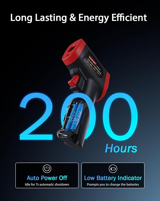 Wintact Infrared Temperature Thermometer Gun, Digital Non-Contact Laser Temp Gun Measuring Surface & Ambient Temperature for Kitchen Cooking Food Pizza Oven Grill Meat -58℉ to 752℉