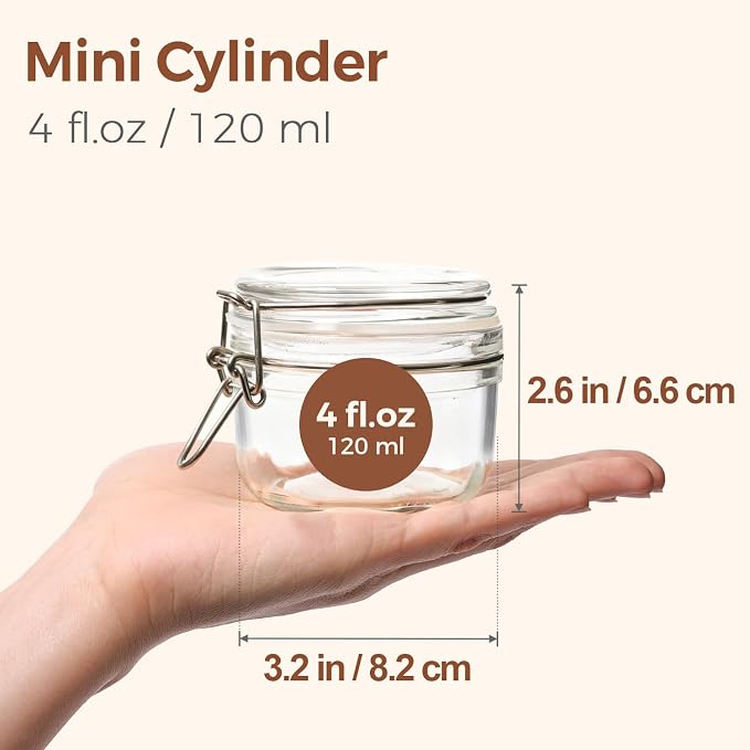ComSaf Small Glass Spice Jars with Airtight Lids 4 oz 12 Pack Mason Pantry | Seasoning herbs powders, Salt pepper chili, Spice rack cabinet organization, Wedding favors, DIY crafts